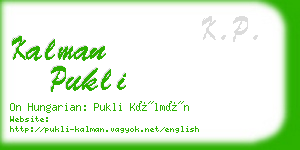 kalman pukli business card